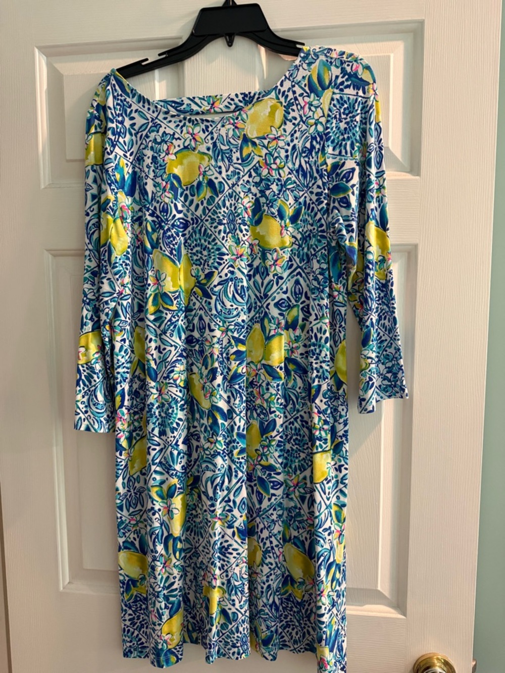 Lilly Pulitzer Ophelia swing dress, Lemon-Print Long Sleeve Dress